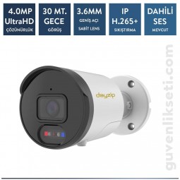 Dayzip DZ-4036AD 4mp ip Sesli ve Hoparlörlü Bullet Kamera 